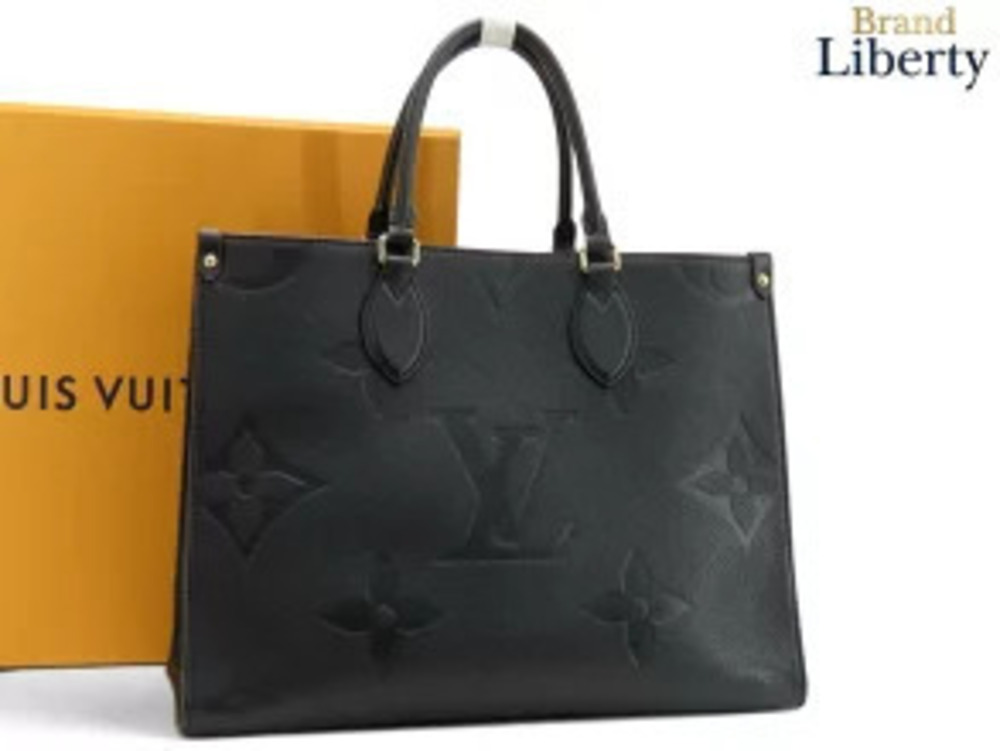 Louis Vuitton Monogram Empreinte OnTheGo Tote Bag Shoulder Handbag Noir Black